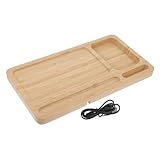 HOMSFOU Caricabatterie Wireless Da Tavolo Vassoio Portaoggetti Scomparti Piastra Portaoggetti Per Oggetti Vari e Ricarica Telefoni Cellulari