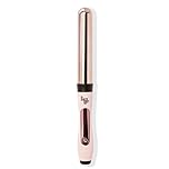 L'ANGE HAIR Le Curl Titanium Curling Wand - Professional Curling Iron for All Hair Types - Clip Free Hair Curler - Best Hair Waver for Relaxed Curls & Beach Waves - Blush 1” (25MM).