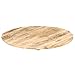 IBUQDDV Solid Mango Wood Round Dining Table Top with Industrial Style, Unique Rough Texture and Multicolored Finishes, Durable Polished Varnished Surface for Kitchen Restaurant Cafe