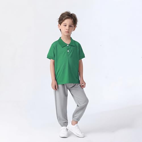 Image of Boy Polo Shirt Pique School Uniform Shirt for Kid Golf Top Youth Boy 5-14Y