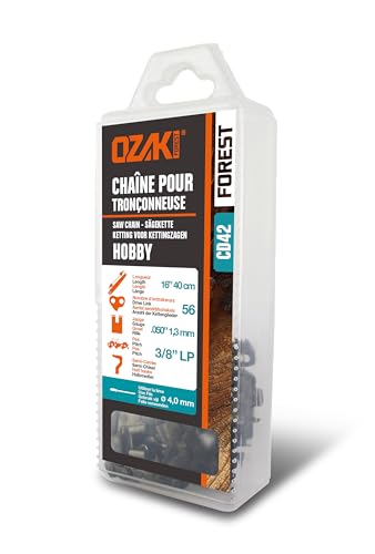 OZAKI - Chaîne Tronçonneuse .3/8 LP (Low Profile) - Jauge 1,3 mm (0,50) - Profil de Gouge Semi-Carré - 56 Entraîneurs