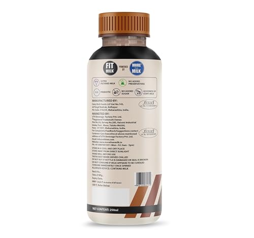 Image of XLR8 FitMilk Protein Milk | 20g Protein Milkshake 250ml (Pack of 2) | 5g Fibre | Chocolate | No Added Sugar | Contains Prebiotic Fiber | Ideal for Early Mornings, Pre & Post Workouts Energy Drink