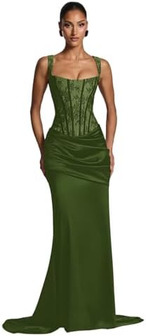 Floral Satin Prom Dresses for Womens Corset Formal Evening Gowns ...