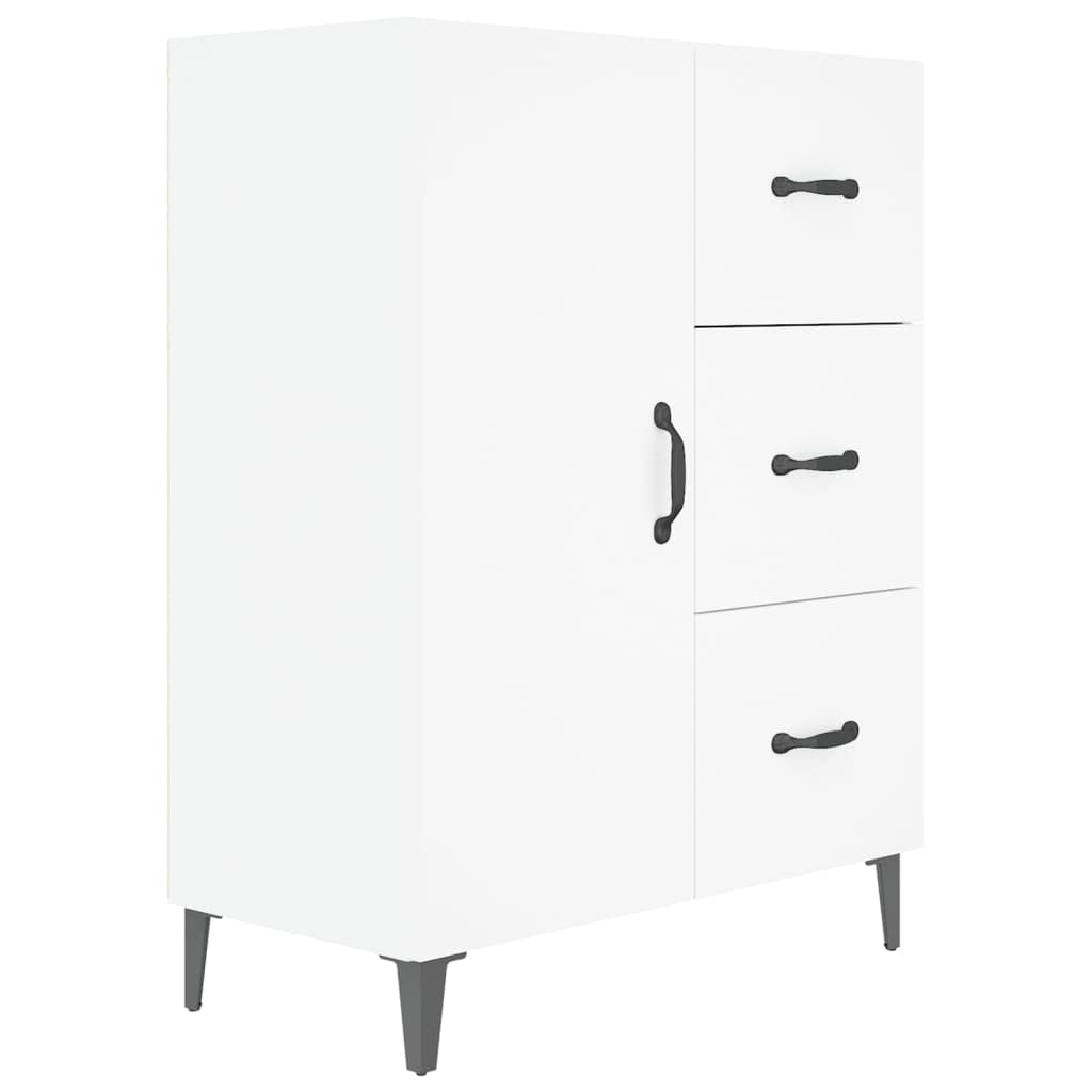 vidaXL Buffet Armoire de Rangement Organisateur de Maison Meuble de Rangement Armoire de Salon Intérieur Blanc 69,5x34x90 cm Bois d'Ingénierie