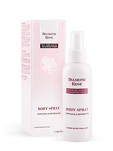 Diamond Rose Con aceite alba rosa y polvo de diamante.