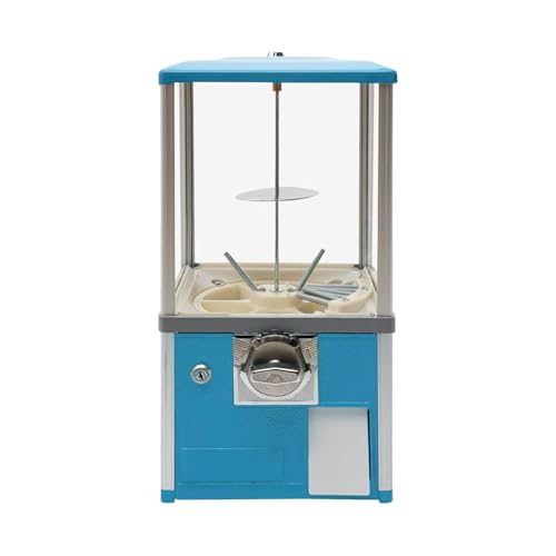 25 Cents Coin Operated Vending Machine, Commercial Gumball Machine, Toy Capsule, Vending Machine, Dispenser Prize Machine, Candy Machine Dispenser for Small Candy, Nuts, Feed (Blue)