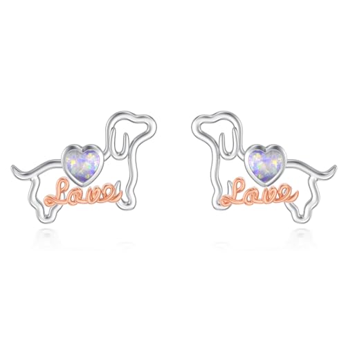 Boucles d'oreilles teckel en argent : le symbole d'un amour inconditionnel