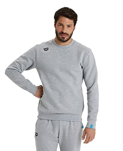 arena Crew Logo sweat premium en molleton gris chiné XS aux finitions athlétiques