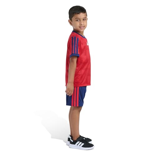 Image of adidas Boys' Short Sleeve 3-Stripe Soccer Tee Shirt and Short Set