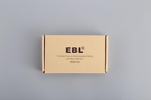 EBL 1.5V USB AA Batterie Ricaricabili con Micro