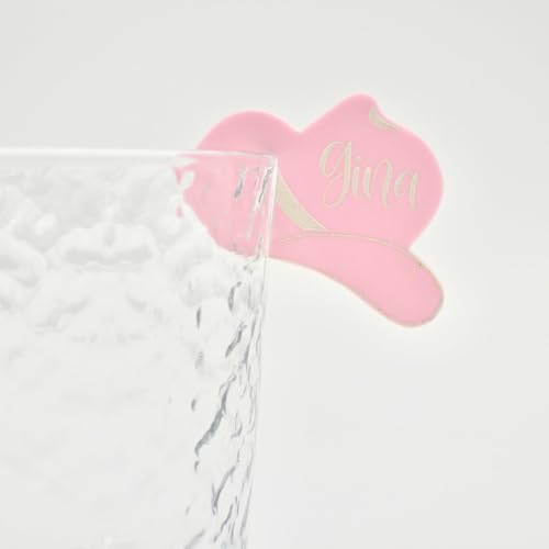 LccSt Bridal Shower Accessories, Hens Party, Rustic Western Party Essentials, Last Hoedown, Last Rodeo, Cowgirl Themed Personalized Drink Tag, Wine Tag Acrylic Pack Of 5,15,25 (Style 19)