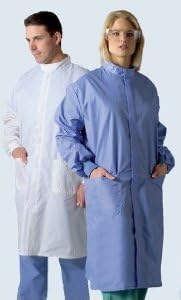 ASEP Unisex A/S Barrier Lab Coats - Large, 2 Pack, Blue
