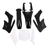 QWERTYUI 7-teiliges Kotflügelverkleidungs-Kit aus Kunststoff, kompatibel mit 47 cc 49 cc chinesischem 2-Takt Apollo Orion Mini Dirt Bike Pocket Bike Minimoto (Color : Black)