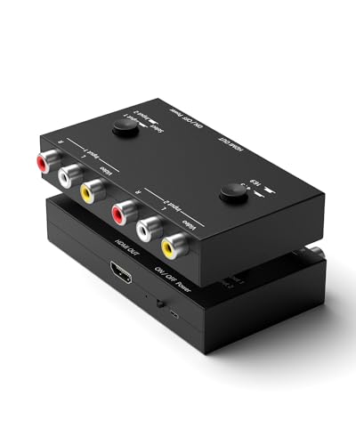 Convertisseur 2 ports RCA vers HDMI double adaptateur AV pour console rétro et TV