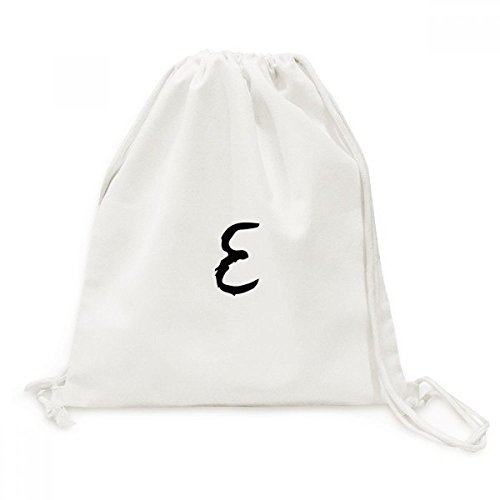 Toile drawstring backpack sac de voyage imprimé alphabet grec Epsilon