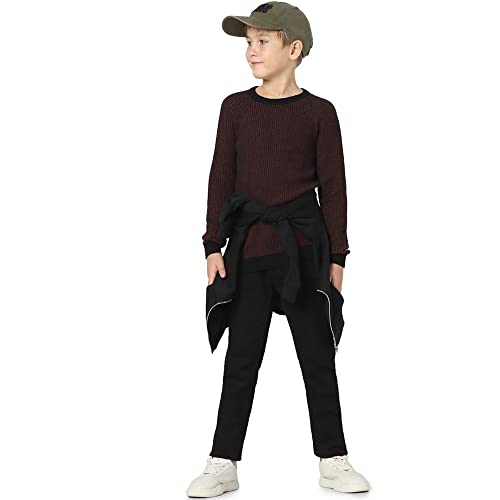 Image of JACK & JONES Boy's Acrylic Round Neck Casual Sweater