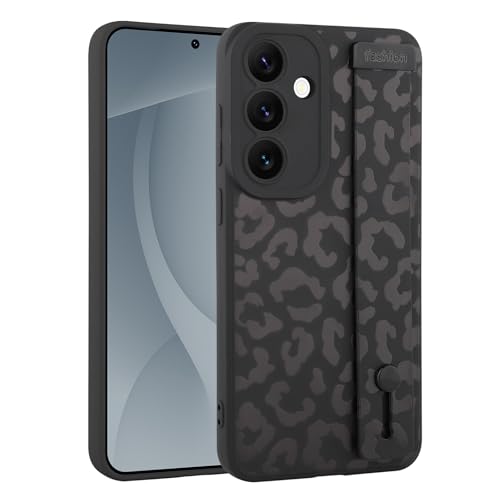 Image of Compatible with Samsung Galaxy S25 Plus Case with Strap Wrist Black