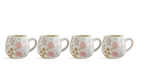 Dorotea 5215287 Hand Painted Coffee And Tea Mugs, 16 Ounce, Set Of 4 thumb #1