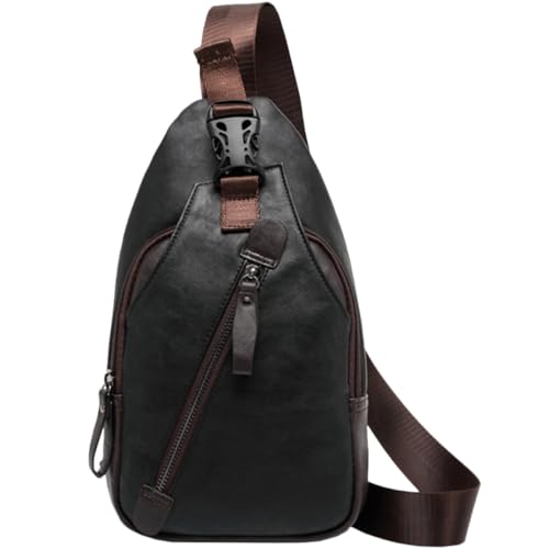 Sacoche homme sport de plein air et shopping en PU noir Toyvian