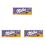Milka - Tableta De Chocolate Leche Y Almendras (Paquete de 3)