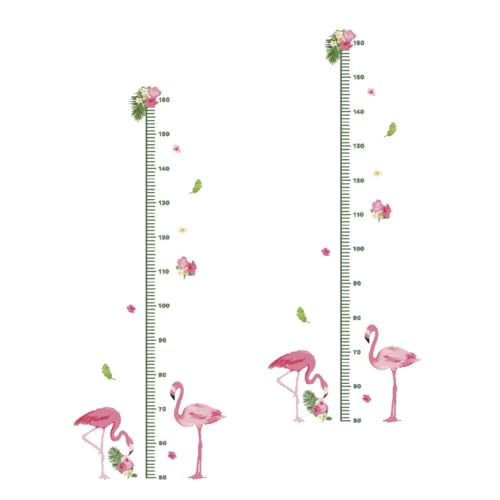 JOINPAYA 2 Piezas Flamingo Regla De Altura Pegatinas De Uñas Pegatinas Los Altura Etiqueta Etiqueta De La Pared De Altura Altura De La Etiqueta Engomada Regla De Crecimiento Etiqueta De La