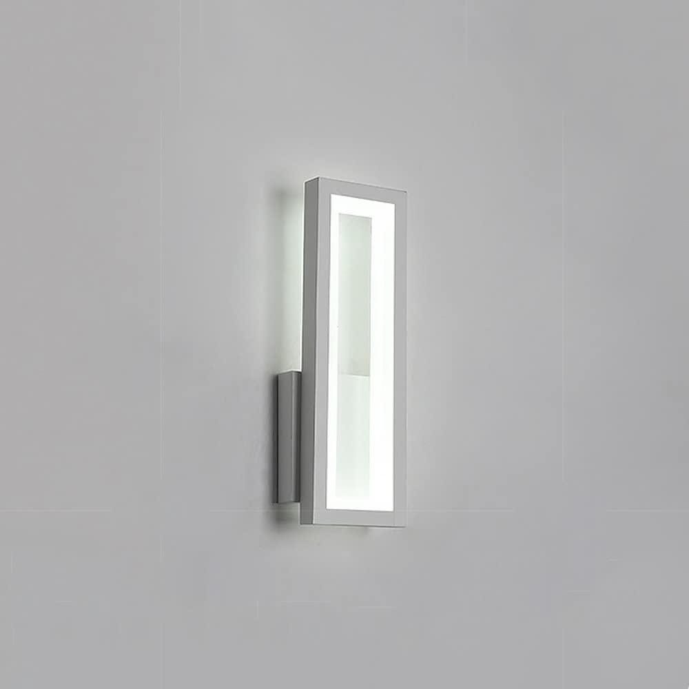 SXSCARKX LED Wall Sconce Lighting Modern Light 28W Lamp, Nordic Sconces in Rectangle Shape Indoor Wash Lights, Living Room Bedroom Bedside Decor Lamps (Color : Blanc-6000k)