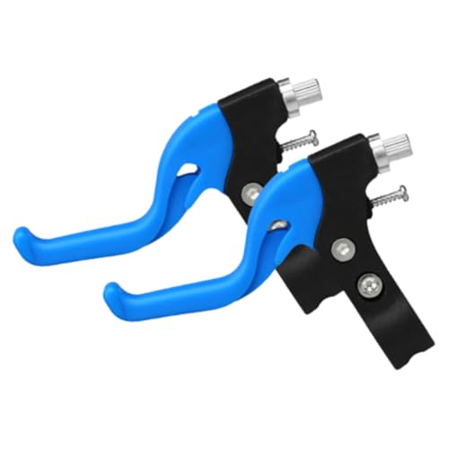 2ピース 子供用自転車ブレーキレバーハンドル ブレーキレバー 交換用ハンドブレーキ 自転車アクセサリー (青)