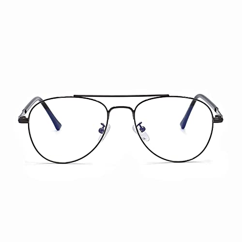 Image of Roshfort Aviator Specs For Men Women light weight Metal Spectacle Frame Eye Strain Protection Computer Glasses Medium