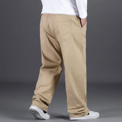 Plus Size Casual Pants for Men Stretchy Straight Leg Baggy Pants Big and Tall Drawstring Joggers Hiking Pants L-5XL4