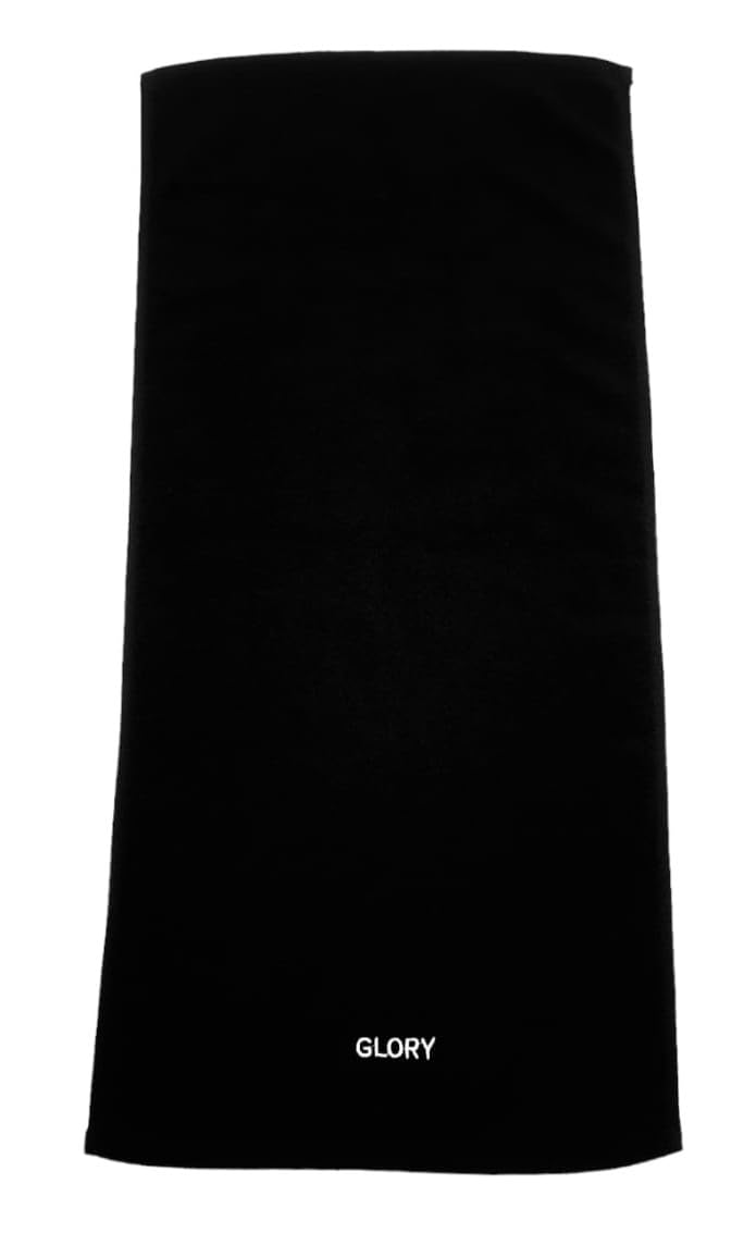 Glory Gym Towel - 100% Organic Cotton - Soft and Absorbent for Gym, Yoga, spa Dimensions (29.52 X 13.78 inch) 570 GSM (Black)