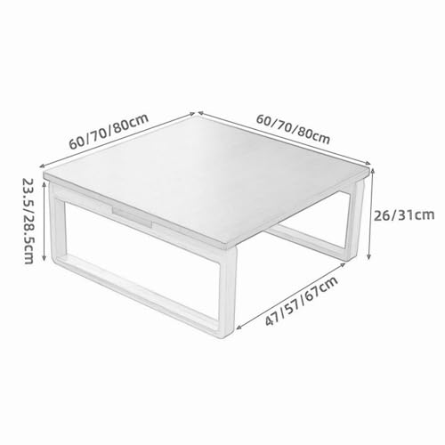Table basse pour salon et salle à manger pliante en bois de bambou