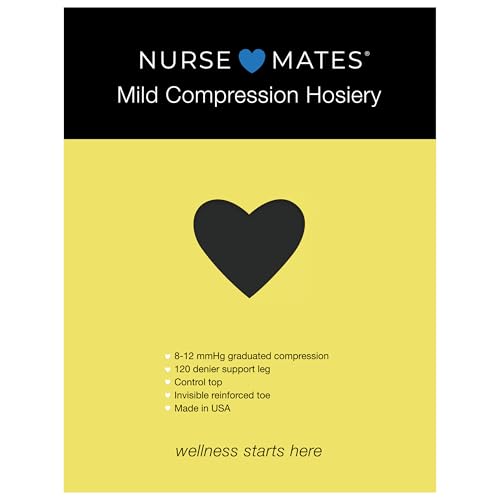 Image of Nurse Mates Mild Graduated Compression Support Pantyhose | 8-12 mmHg | Reduce Leg Fatigue | Re-Inforced Toes | 1 Pair