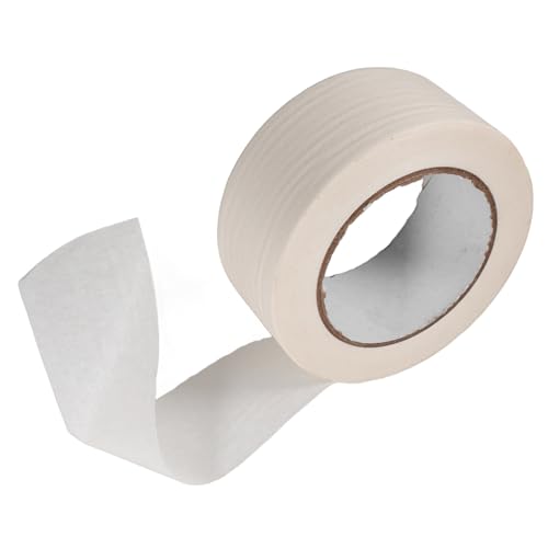 NAMOARLY 50m Roll Masking Tape for General Purpose Painting Automotive Paint Masking Tape Self Adhesive Masking Tape Writable Surface Resistant Wear White Painters Tape