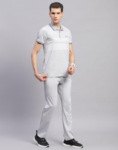 Image of Monte Carlo Mens Solid Polo Neck Half Sleeve Regular Fit Lower Set (224065854)