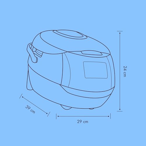 Foto von REISHUNGER Digitaler Reiskocher & Dampfgarer Schwarz | 1,5 L bis 8 Personen | Warmhaltefunktion, Timer & Premium Innentopf | Multikocher, 12 Programme, 7-Phasen-Technologie
