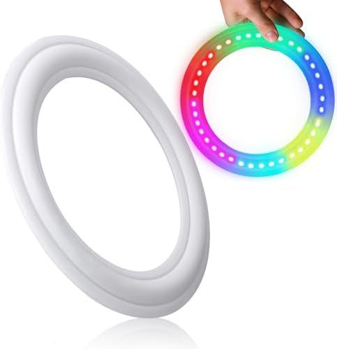 Amarlozn Light up Flying Ring Disc Toy for Kids Adults, 10" Recha...
