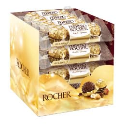 Ferrero Rocher T3 - Pack de 16 Estuches (48 Bombones) | Chocolate Premium con Avellanas Crujientes y Crema de Cacao | Regalo Ideal