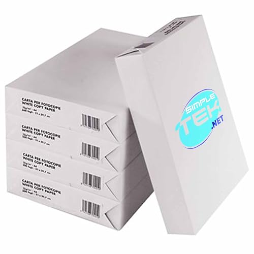 Papier A4 75g pour imprimante de bureau Simpletek pack de 5 ramettes 500 feuilles blanc