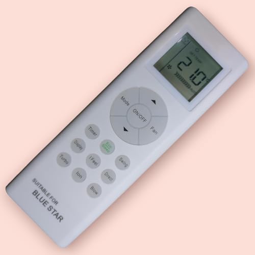 Image of AMAZOR Ac Remote- Model -201 Compatible with Blue Star Ac Remote Original | Suitable for 1 | 1.2 | 1.3 | 1.5 | 1.8 | 2 | 2.2 | 2.5 | 3 Ton Split and Window Air Conditioner | Match & Buy
