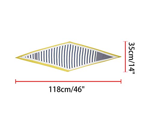 Allegra K Ladies Silky Rhombus Neckerchief Stripe Print Neck Scarf for Shirts Headband Handbag Wraps Bandana3