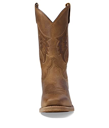 Image of Laredo Mens Nico Embroidered Square Toe Pull On Casual Boots Mid Calf - Brown