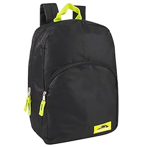 Color Block Backpacks for School Boys and Girls, 15 Inch Two Tone Backpack for Classroom, Work, Travel for Kids and Adults