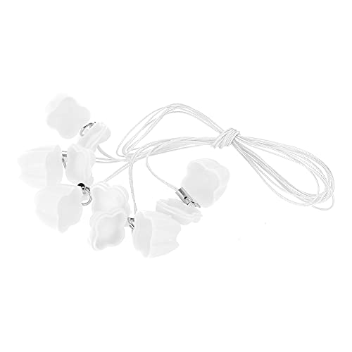 FILFEEL Milchzahndose mit Seil, 5 Stück Plastik Baby Milchzahn Aufbewahrungsbox Zahndose Zahnbox, Zahnschoner Halsketten für Jungen und Mädchen(Weiß)