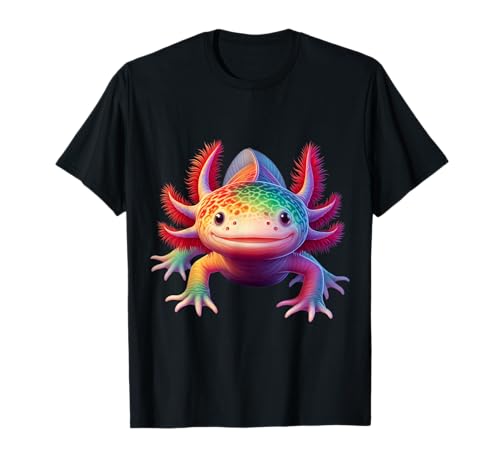 Axolotl Regenbogen Schön Bunt Axolotl T-Shirt