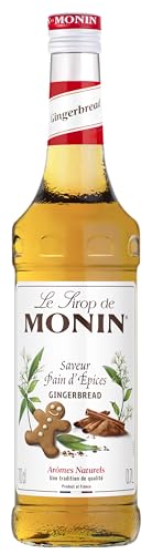 MONIN Premium Gingerbread Syrup 700ml for Coffee and Cocktails. Vegan-Friendly Allergen-Free 100% Natural Flavours and Colourings