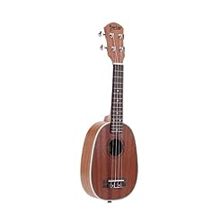Ukulélé 21″Soprano en Forme d’ananas Ukulele Durable Sapele Ukulele Matte 4 Cordes en Nylon Touche en Palissandre Instrument Ukulele - Les Beatles, Paul McCartney, John Lennon, RIngo Starr, George Harrison