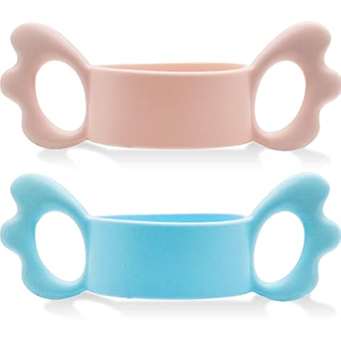 Morofme 2 Stück Babyflaschengriffe Silikon Flaschengriff Griffhalter für Avent Natur Weithals PP Glas Babyflaschen Babyflaschen Zubehör Außendurchmesser über 6cm für Flasche Cover