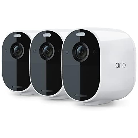 Arlo Essential Spotlight Camera - 3 Pack - Wireless Security, 1080p Video, Color Night Vision, 2 Way Audio, Wire-Free, Direct to WiFi No Hub Needed, Works with Alexa,Motion Sensor, White - VMC2330 Cover