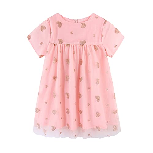 Mud Kingdom Little Girls Dress Midi Length Ruffle Cute Printing Summer