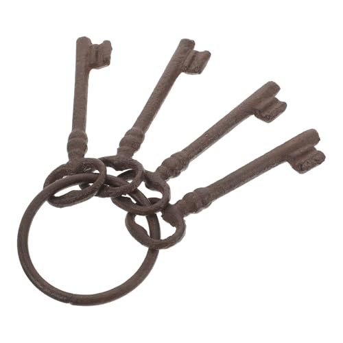 ERINGOGO Juego de Llaves de Hierro Fundido Diseño Antiguo para Decoración de Granja y Jardín, Colgante para Pared, Accesorio para Bar y Patio, 5.9X2.4X1.6 Pulgadas